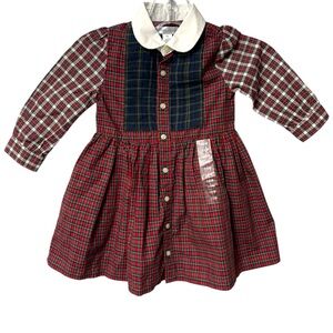 Ralph Lauren Plaid Dress 18mths NWT